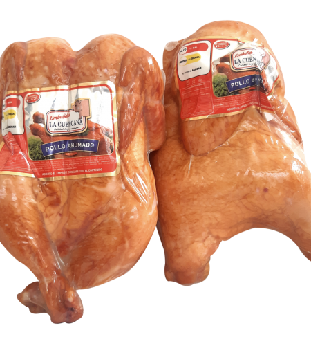pollo ahumado entero y medio